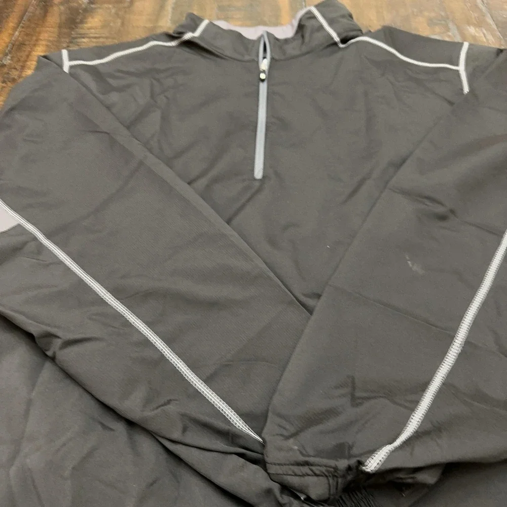 FootJoy Jacket Mens 2XL Black 1/2 Zip Windbreaker Golf Lined Pullover Adjustable
